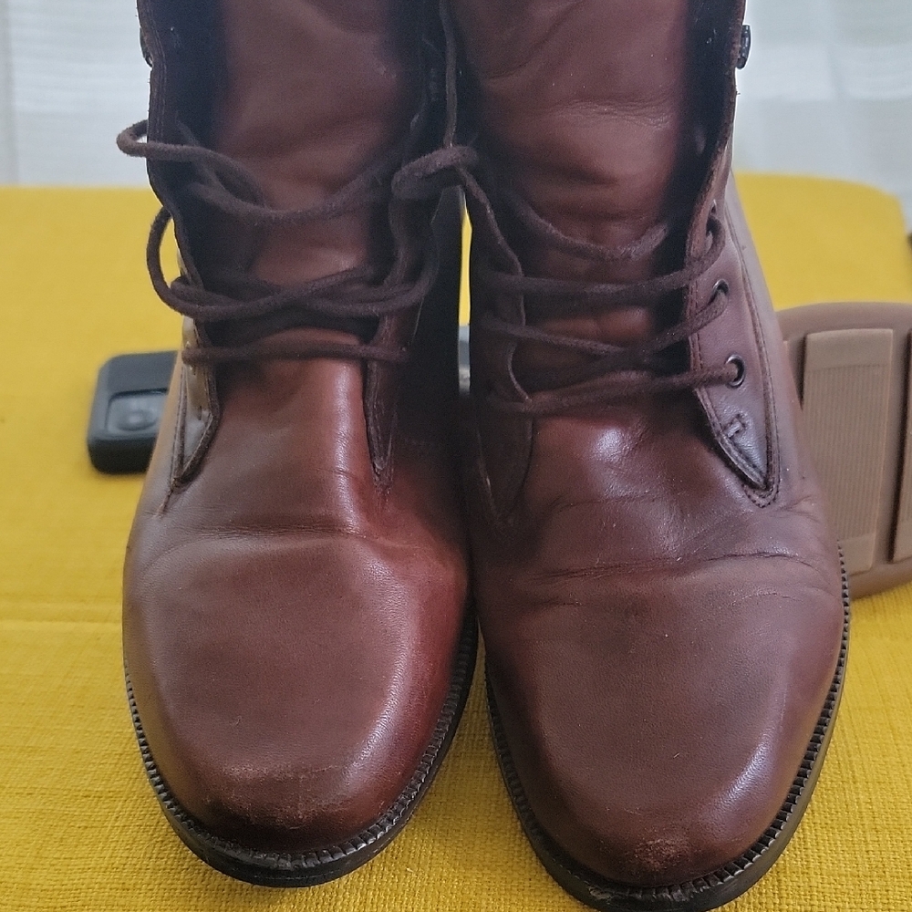 Nine West Men's Dark Brown Leather Boots